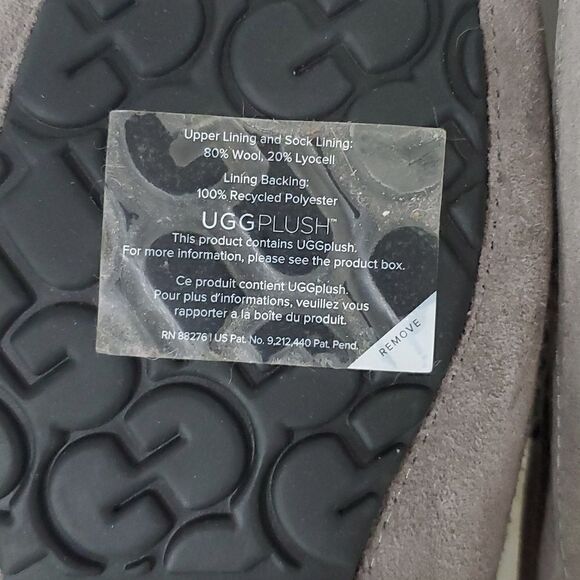 UGG Ascot Slipper Grey Suede Wool Comfort Loafer Men's US 8/ EU 41 NIB - Picture 9 of 13